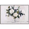 Picture of White Roses _GroupedProduct_Rectangle_Landscape_Canvas_Framed_