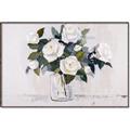 Picture of White Roses _GroupedProduct_Rectangle_Landscape_Canvas_Framed_