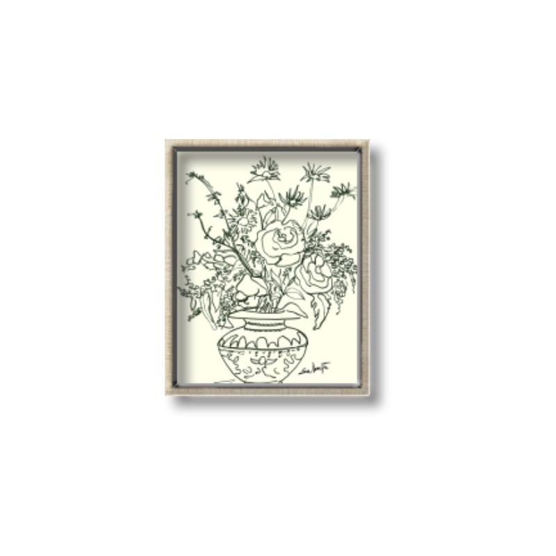 Picture of Drawn Florals I  _GroupedProduct_Rectangle_Portrait_Canvas_Framed_
