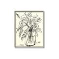 Picture of Drawn Florals II  _GroupedProduct_Rectangle_Portrait_Canvas_Framed_