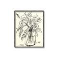 Picture of Drawn Florals II  _GroupedProduct_Rectangle_Portrait_Canvas_Framed_