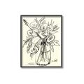 Picture of Drawn Florals II  _GroupedProduct_Rectangle_Portrait_Canvas_Framed_