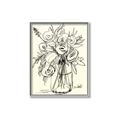 Picture of Drawn Florals II  _GroupedProduct_Rectangle_Portrait_Canvas_Framed_