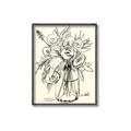 Picture of Drawn Florals II  _GroupedProduct_Rectangle_Portrait_Canvas_Framed_