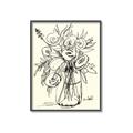 Picture of Drawn Florals II  _GroupedProduct_Rectangle_Portrait_Canvas_Framed_