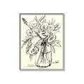 Picture of Drawn Florals II  _GroupedProduct_Rectangle_Portrait_Canvas_Framed_