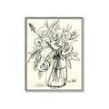 Picture of Drawn Florals II  _GroupedProduct_Rectangle_Portrait_Canvas_Framed_