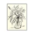 Picture of Drawn Florals II  _GroupedProduct_Rectangle_Portrait_Canvas_Framed_