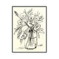 Picture of Drawn Florals II  _GroupedProduct_Rectangle_Portrait_Canvas_Framed_