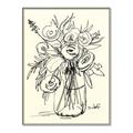 Picture of Drawn Florals II  _GroupedProduct_Rectangle_Portrait_Canvas_Framed_