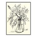 Picture of Drawn Florals II  _GroupedProduct_Rectangle_Portrait_Canvas_Framed_