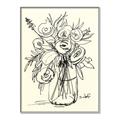 Picture of Drawn Florals II  _GroupedProduct_Rectangle_Portrait_Canvas_Framed_
