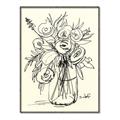 Picture of Drawn Florals II  _GroupedProduct_Rectangle_Portrait_Canvas_Framed_