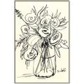 Picture of Drawn Florals II  _GroupedProduct_Rectangle_Portrait_Canvas_Framed_
