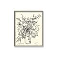 Picture of Drawn Florals III  _GroupedProduct_Rectangle_Portrait_Canvas_Framed_