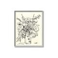 Picture of Drawn Florals III  _GroupedProduct_Rectangle_Portrait_Canvas_Framed_