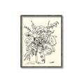 Picture of Drawn Florals III  _GroupedProduct_Rectangle_Portrait_Canvas_Framed_