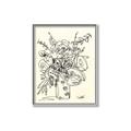 Picture of Drawn Florals III  _GroupedProduct_Rectangle_Portrait_Canvas_Framed_