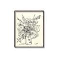Picture of Drawn Florals III  _GroupedProduct_Rectangle_Portrait_Canvas_Framed_