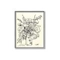Picture of Drawn Florals III  _GroupedProduct_Rectangle_Portrait_Canvas_Framed_