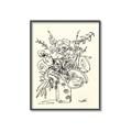 Picture of Drawn Florals III  _GroupedProduct_Rectangle_Portrait_Canvas_Framed_