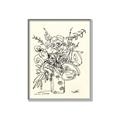 Picture of Drawn Florals III  _GroupedProduct_Rectangle_Portrait_Canvas_Framed_