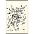 Picture of Drawn Florals III  _GroupedProduct_Rectangle_Portrait_Canvas_Framed_