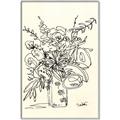 Picture of Drawn Florals III  _GroupedProduct_Rectangle_Portrait_Canvas_Framed_