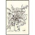 Picture of Drawn Florals III  _GroupedProduct_Rectangle_Portrait_Canvas_Framed_