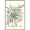 Picture of Drawn Florals III  _GroupedProduct_Rectangle_Portrait_Canvas_Framed_