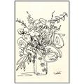 Picture of Drawn Florals III  _GroupedProduct_Rectangle_Portrait_Canvas_Framed_