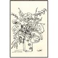 Picture of Drawn Florals III  _GroupedProduct_Rectangle_Portrait_Canvas_Framed_