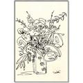 Picture of Drawn Florals III  _GroupedProduct_Rectangle_Portrait_Canvas_Framed_