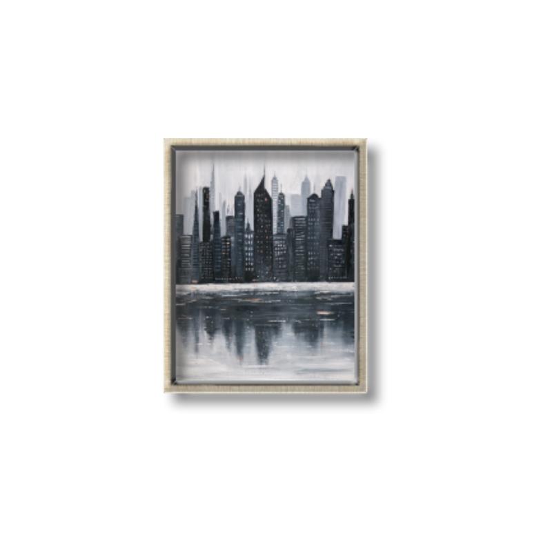 Picture of City from afar _GroupedProduct_Rectangle_Portrait_Canvas_Framed_