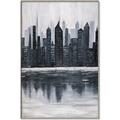 Picture of City from afar _GroupedProduct_Rectangle_Portrait_Canvas_Framed_