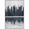 Picture of City from afar _GroupedProduct_Rectangle_Portrait_Canvas_Framed_