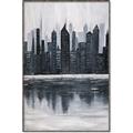 Picture of City from afar _GroupedProduct_Rectangle_Portrait_Canvas_Framed_