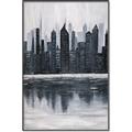 Picture of City from afar _GroupedProduct_Rectangle_Portrait_Canvas_Framed_