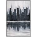 Picture of City from afar _GroupedProduct_Rectangle_Portrait_Canvas_Framed_