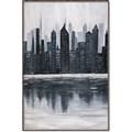 Picture of City from afar _GroupedProduct_Rectangle_Portrait_Canvas_Framed_