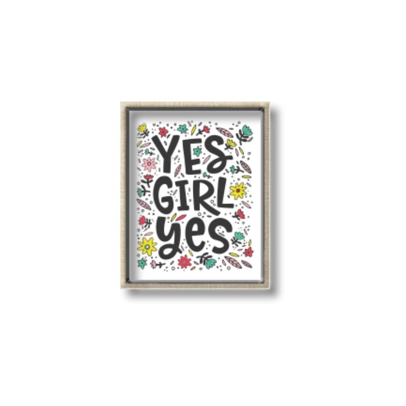 Picture of Yes Girl  _GroupedProduct_Rectangle_Portrait_Canvas_Framed_