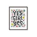 Picture of Yes Girl  _GroupedProduct_Rectangle_Portrait_Canvas_Framed_