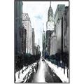 Picture of Snowy New York  _GroupedProduct_Rectangle_Portrait_Canvas_Framed_