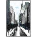 Picture of Snowy New York  _GroupedProduct_Rectangle_Portrait_Canvas_Framed_