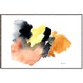 Picture of Watercolor with Orange _GroupedProduct_Rectangle_Landscape_Canvas_Framed_