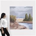Picture of Small Lake in the Desert _GroupedProduct_Square_Canvas_