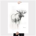 Picture of Moose Charcoal _GroupedProduct_Rectangle_Portrait_Canvas_