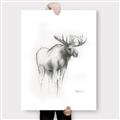 Picture of Moose Charcoal _GroupedProduct_Rectangle_Portrait_Canvas_