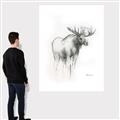 Picture of Moose Charcoal _GroupedProduct_Rectangle_Portrait_Canvas_