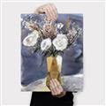 Picture of White Flower in Vase l _GroupedProduct_Rectangle_Portrait_Canvas_
